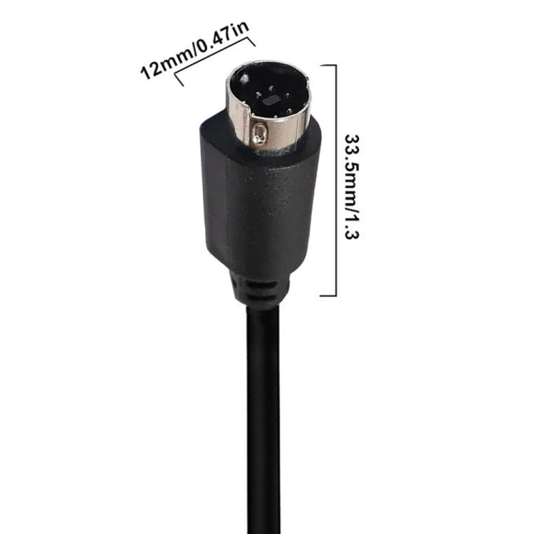 Mini DIN 7 Pin S-Video Core Audio / Video Cable, Length:0.5m
