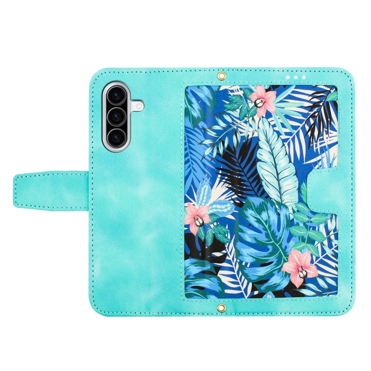 For Samsung Galaxy A26 5G Floral Pattern Leather Phone Case with Lanyard