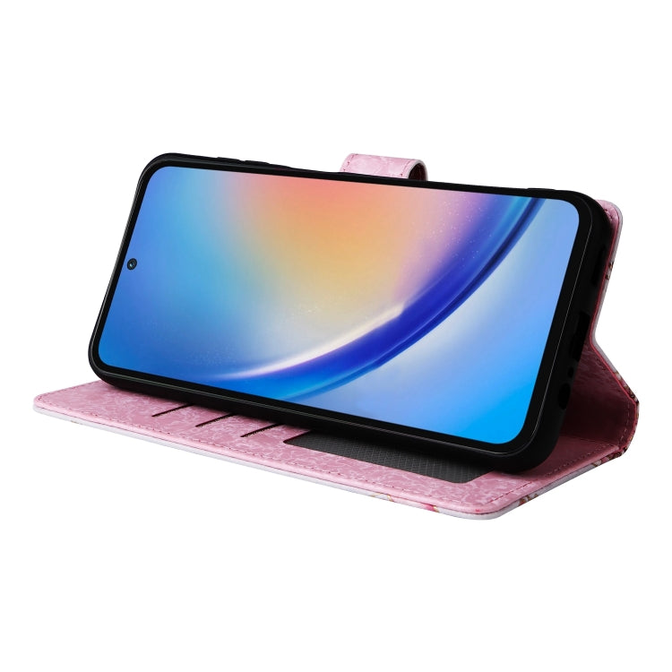 For Galaxy A35 5G Bronzing Painting RFID Leather Phone Case