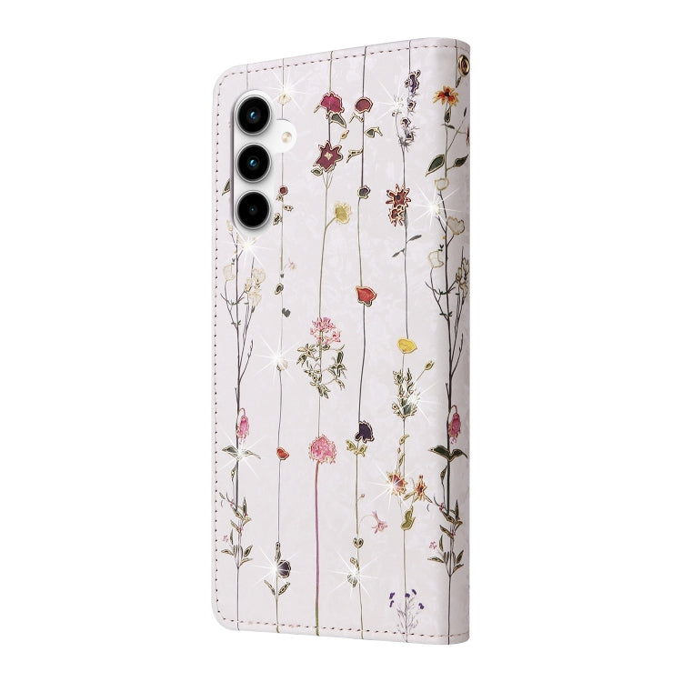 For Galaxy A35 5G Bronzing Painting RFID Leather Phone Case