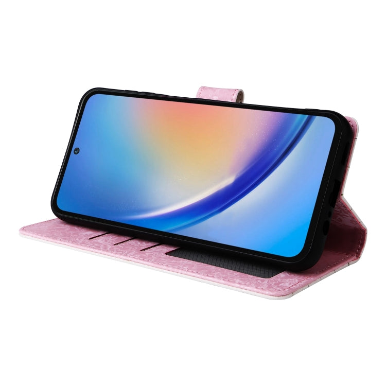 For Galaxy A35 5G Bronzing Painting RFID Leather Phone Case