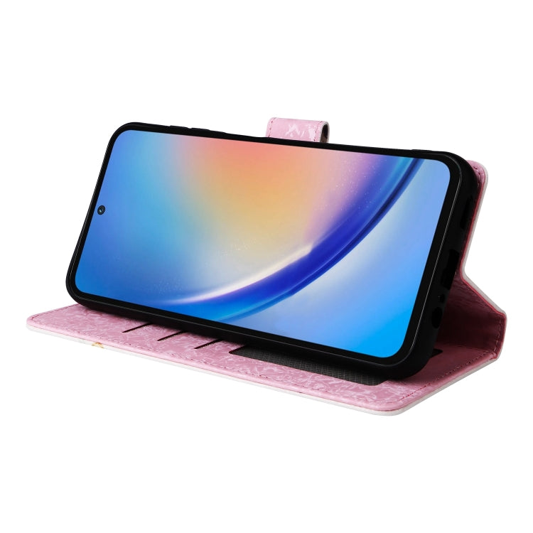 For Galaxy A35 5G Bronzing Painting RFID Leather Phone Case