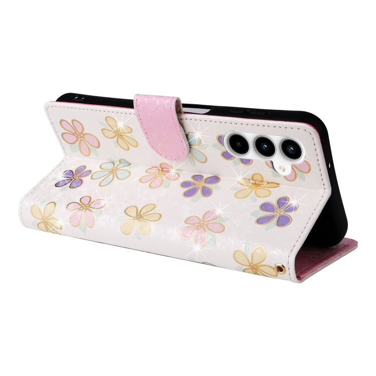 For Galaxy A35 5G Bronzing Painting RFID Leather Phone Case