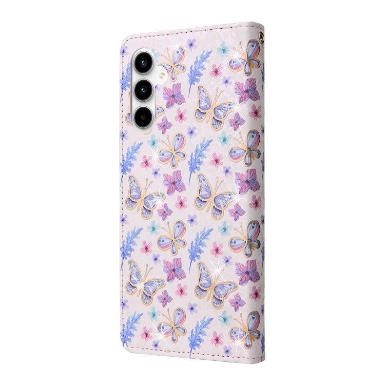For Galaxy A35 5G Bronzing Painting RFID Leather Phone Case