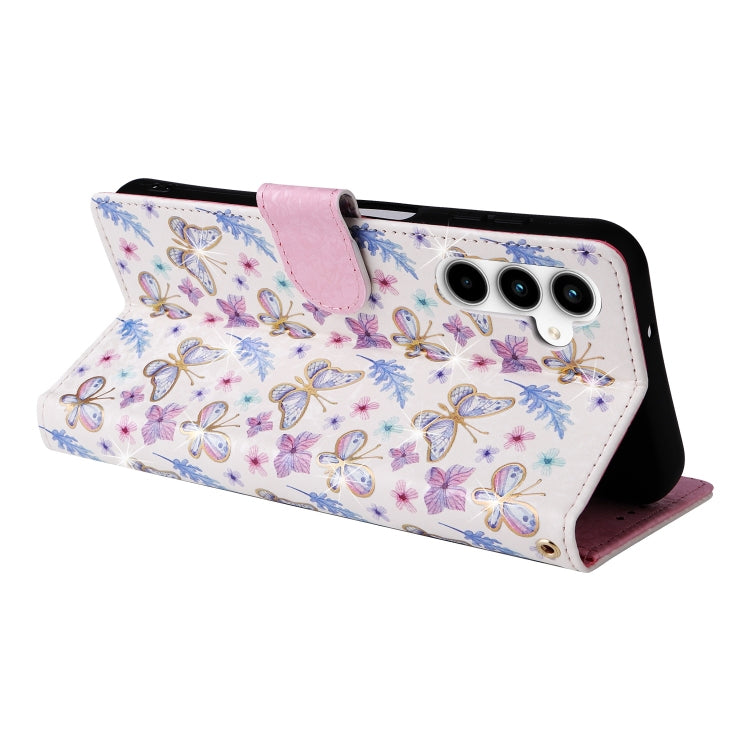 For Galaxy A35 5G Bronzing Painting RFID Leather Phone Case