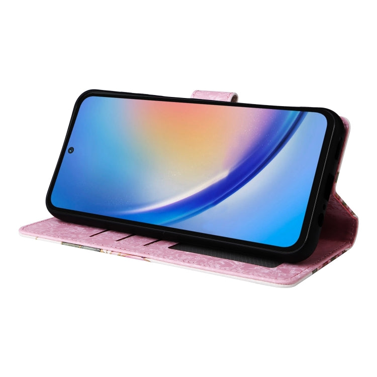 For Galaxy A35 5G Bronzing Painting RFID Leather Phone Case