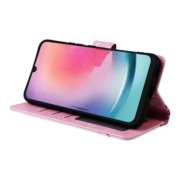 For Galaxy A24 5G Bronzing Painting RFID Leather Phone Case