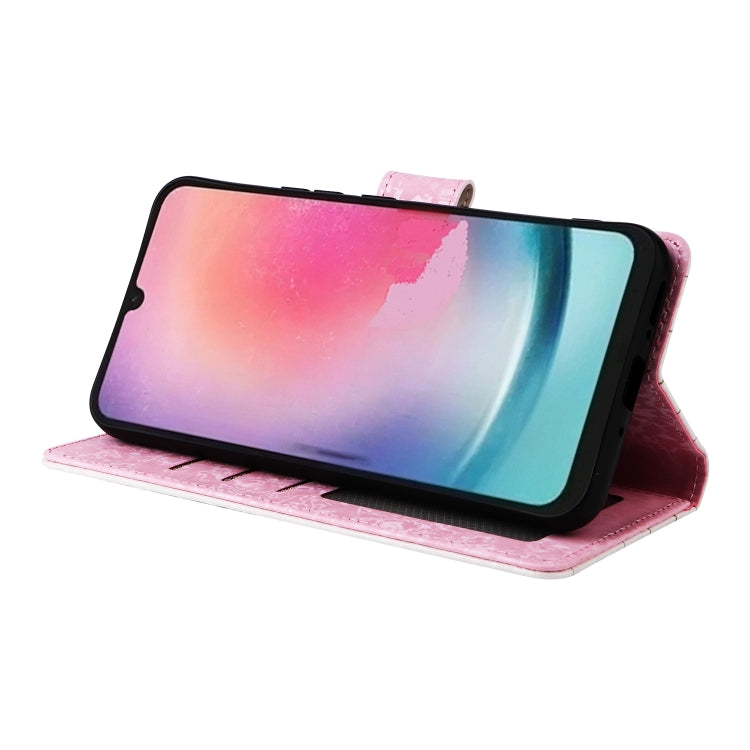For Galaxy A24 5G Bronzing Painting RFID Leather Phone Case