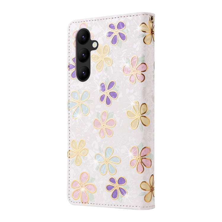 For Galaxy A24 5G Bronzing Painting RFID Leather Phone Case