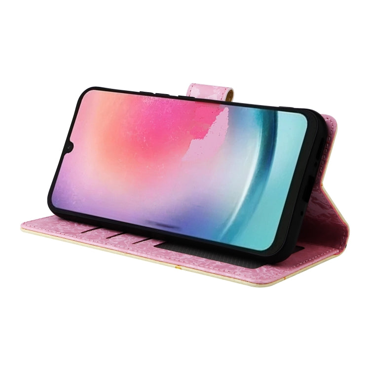 For Galaxy A24 5G Bronzing Painting RFID Leather Phone Case