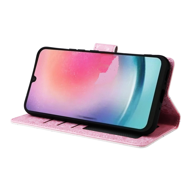 For Galaxy A24 5G Bronzing Painting RFID Leather Phone Case
