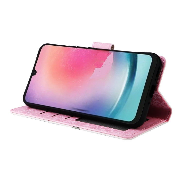 For Galaxy A24 5G Bronzing Painting RFID Leather Phone Case