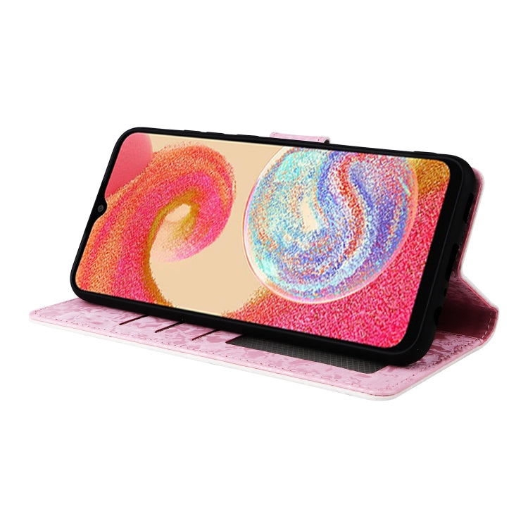 For Galaxy A04e Bronzing Painting RFID Leather Phone Case