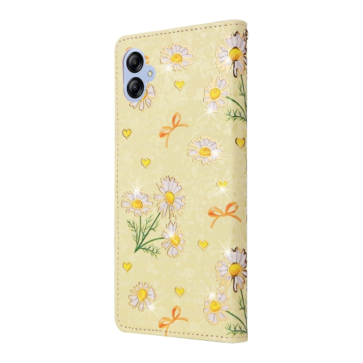 For Galaxy A04e Bronzing Painting RFID Leather Phone Case