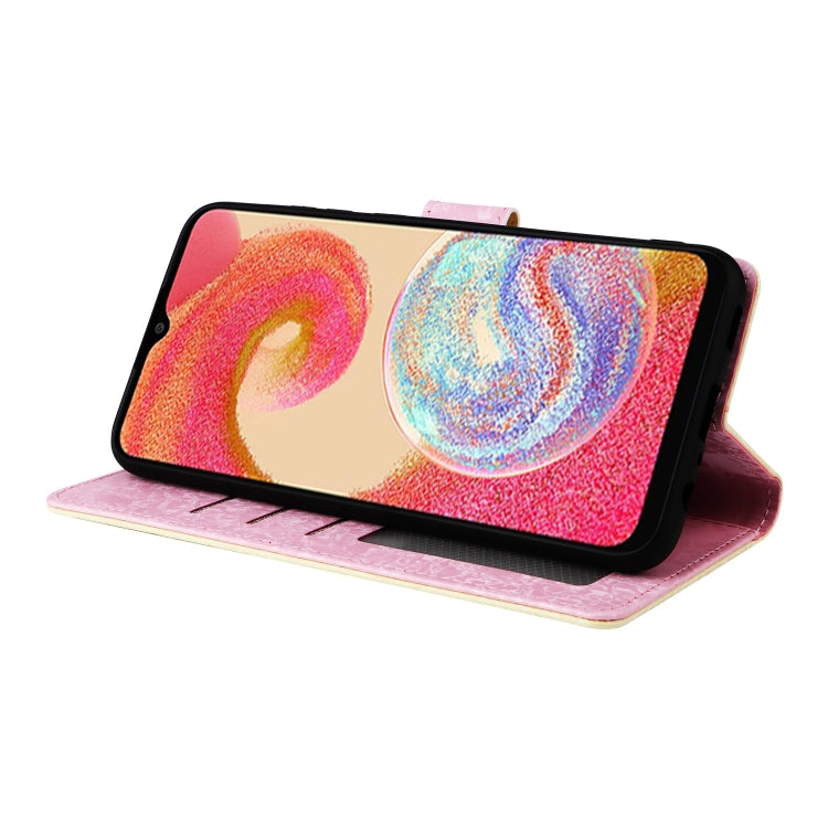 For Galaxy A04e Bronzing Painting RFID Leather Phone Case