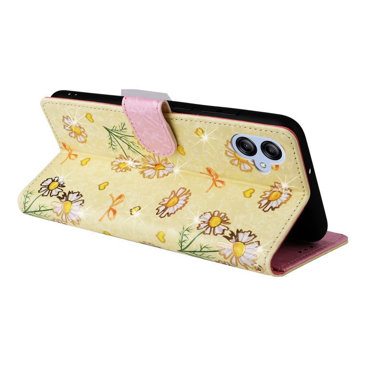 For Galaxy A04e Bronzing Painting RFID Leather Phone Case