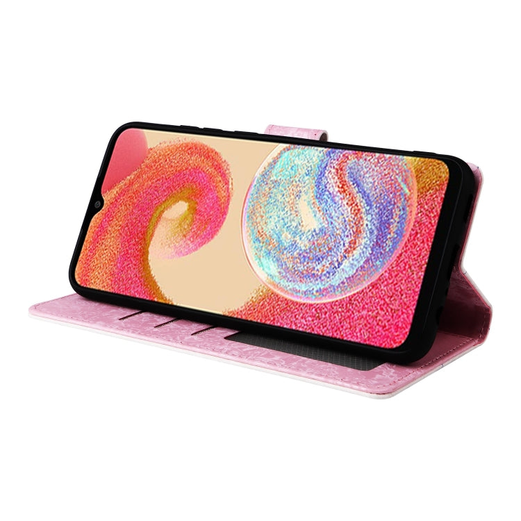 For Galaxy A04e Bronzing Painting RFID Leather Phone Case