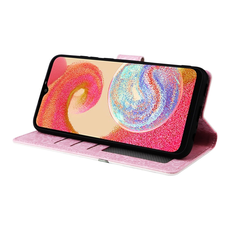 For Galaxy A04e Bronzing Painting RFID Leather Phone Case