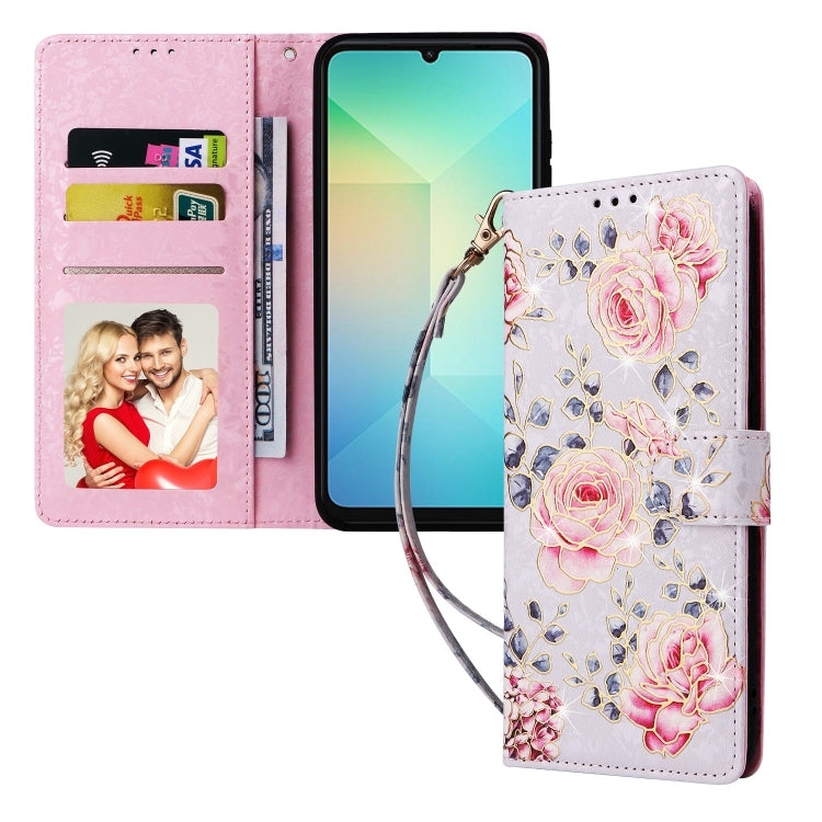 For Galaxy A06 4G Bronzing Painting RFID Leather Phone Case