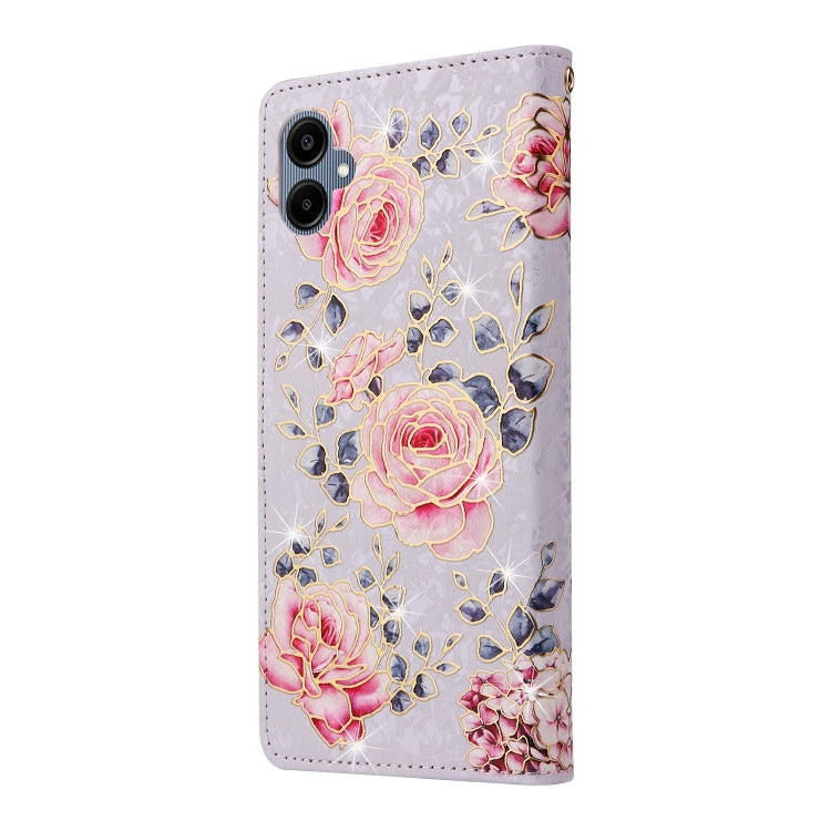 For Galaxy A06 4G Bronzing Painting RFID Leather Phone Case