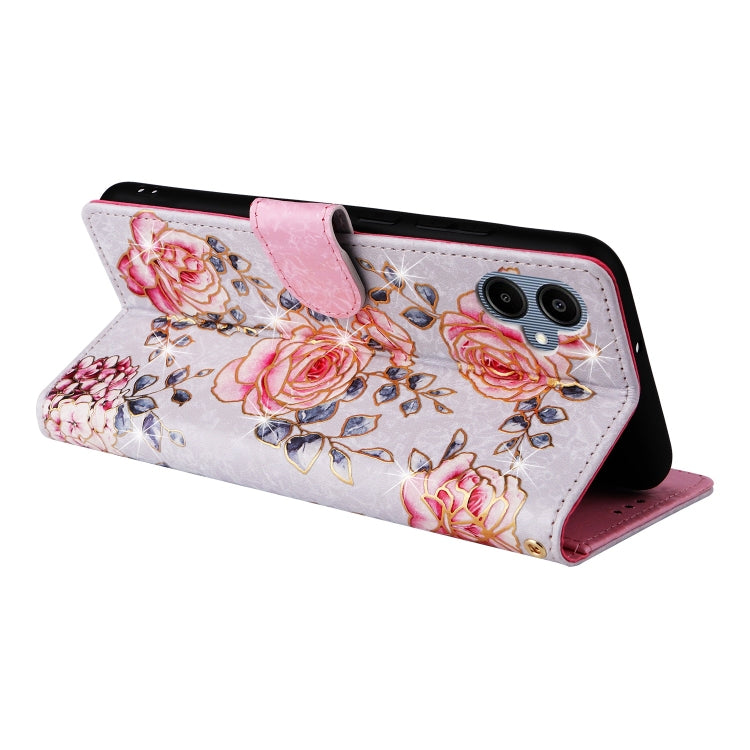 For Galaxy A06 4G Bronzing Painting RFID Leather Phone Case