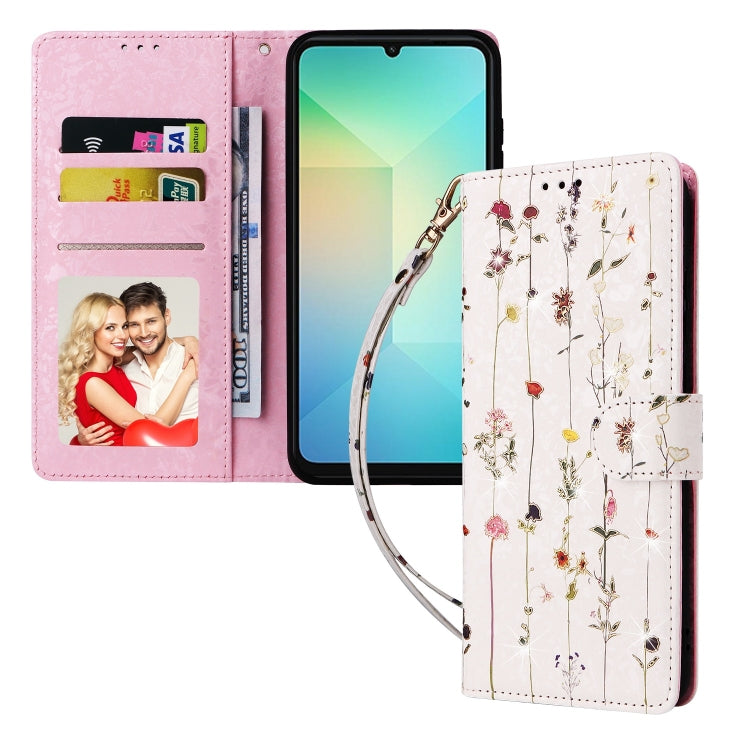 For Galaxy A06 4G Bronzing Painting RFID Leather Phone Case