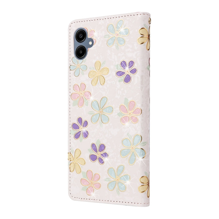 For Galaxy A06 4G Bronzing Painting RFID Leather Phone Case