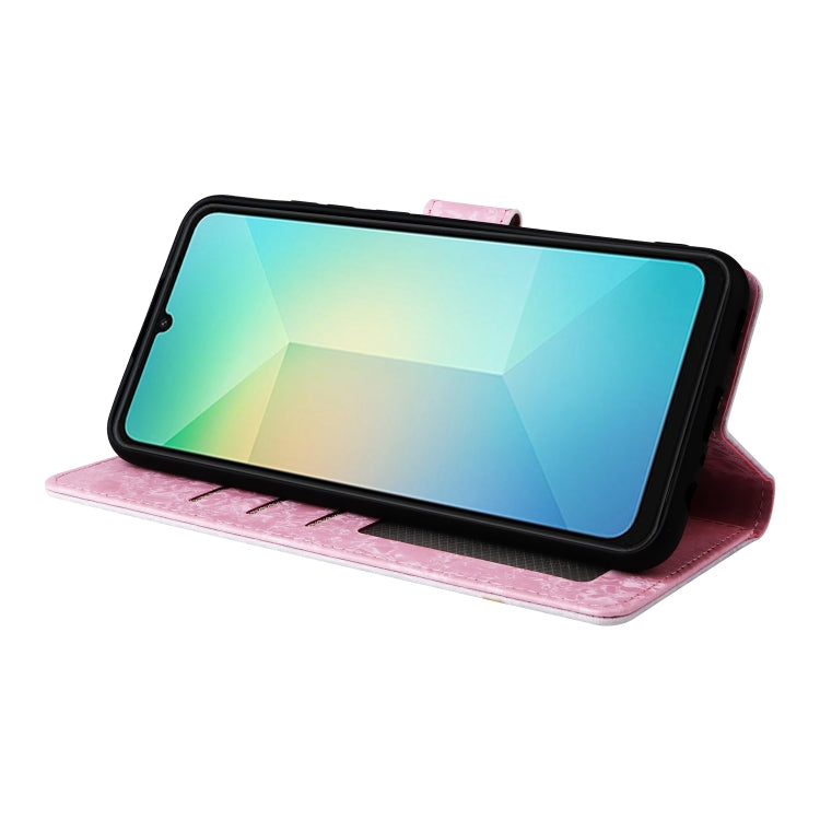 For Galaxy A06 4G Bronzing Painting RFID Leather Phone Case
