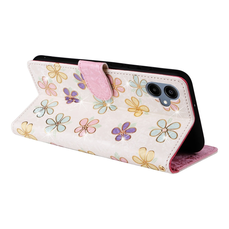 For Galaxy A06 4G Bronzing Painting RFID Leather Phone Case