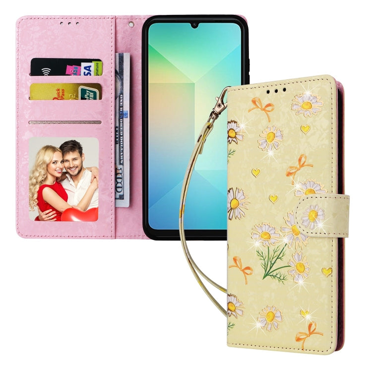For Galaxy A06 4G Bronzing Painting RFID Leather Phone Case