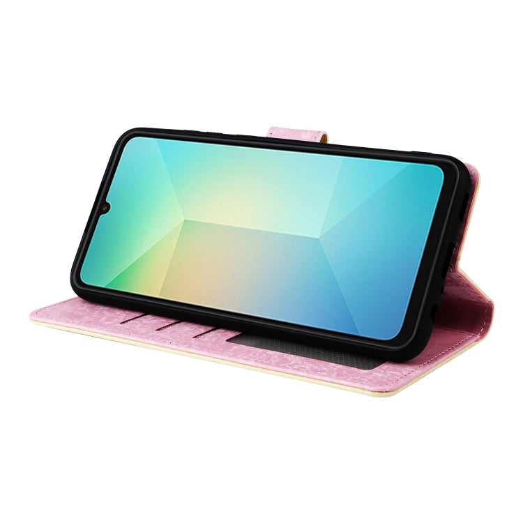 For Galaxy A06 4G Bronzing Painting RFID Leather Phone Case