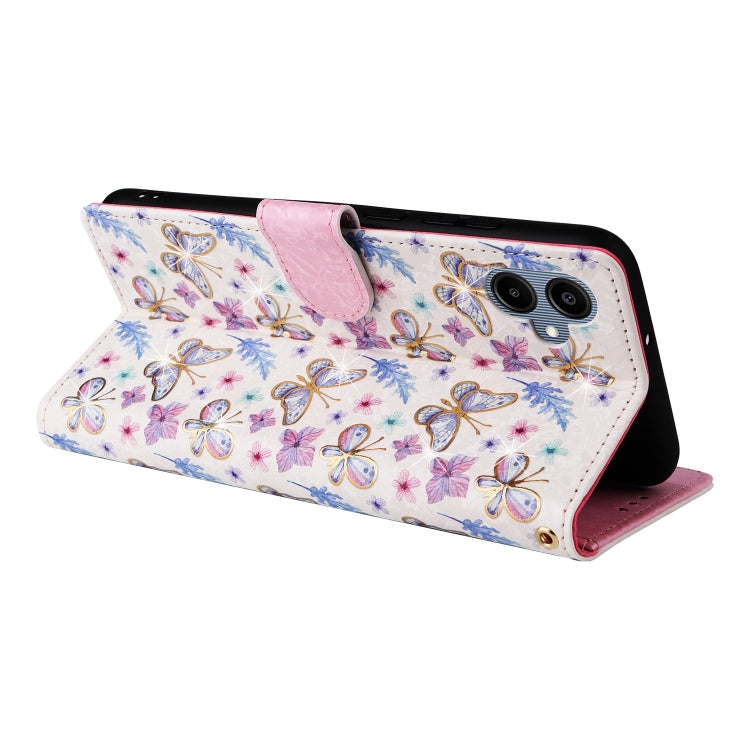 For Galaxy A06 4G Bronzing Painting RFID Leather Phone Case