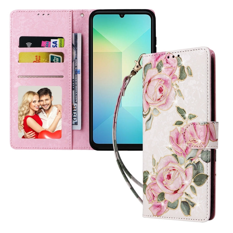 For Galaxy A06 4G Bronzing Painting RFID Leather Phone Case