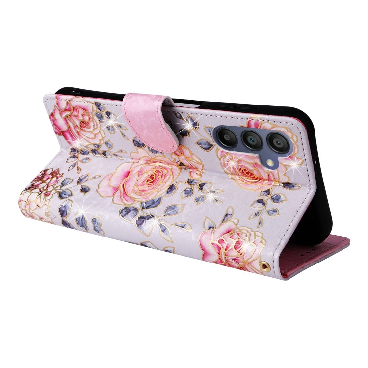 For Galaxy A16 5G Bronzing Painting RFID Leather Phone Case