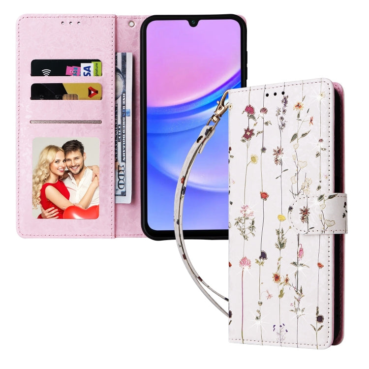 For Galaxy A16 5G Bronzing Painting RFID Leather Phone Case