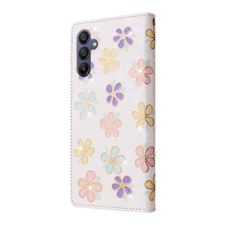 For Galaxy A16 5G Bronzing Painting RFID Leather Phone Case