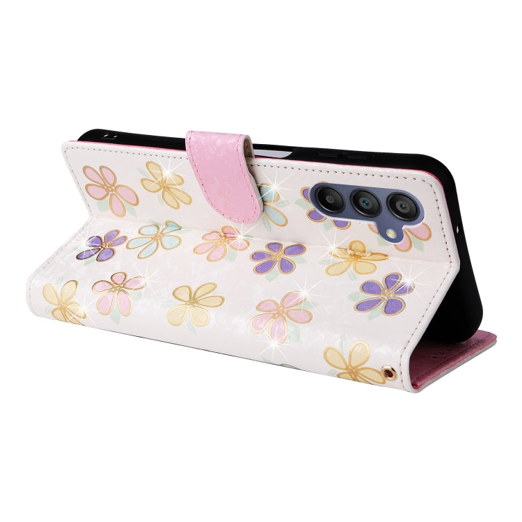 For Galaxy A16 5G Bronzing Painting RFID Leather Phone Case
