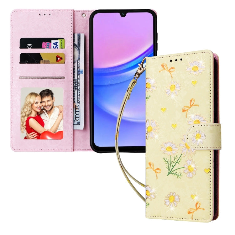 For Galaxy A16 5G Bronzing Painting RFID Leather Phone Case