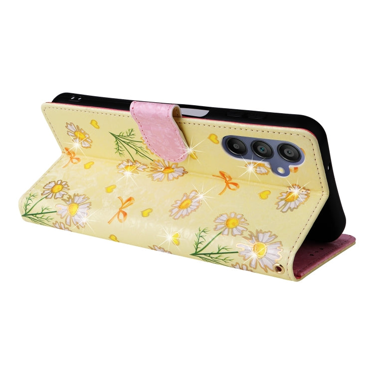 For Galaxy A16 5G Bronzing Painting RFID Leather Phone Case