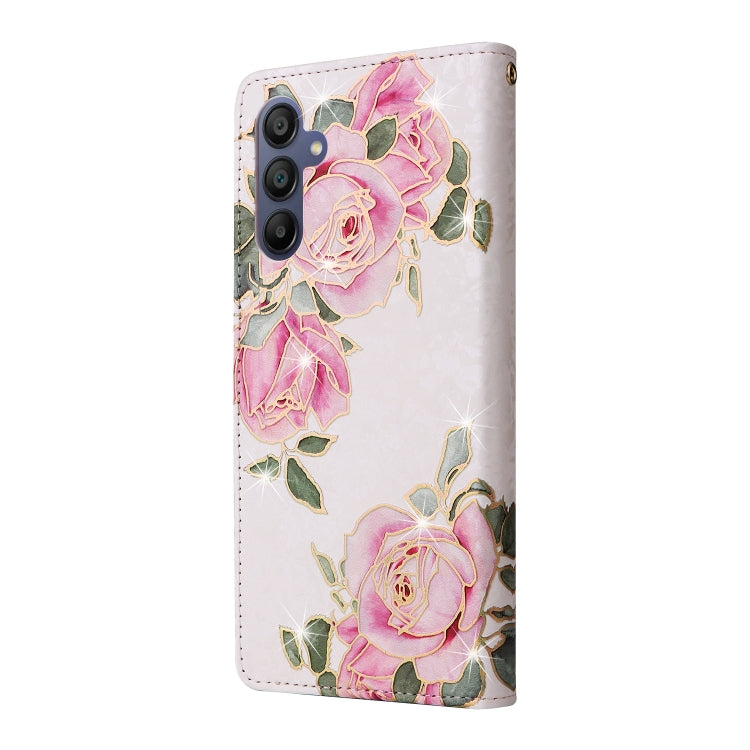 For Galaxy A16 5G Bronzing Painting RFID Leather Phone Case