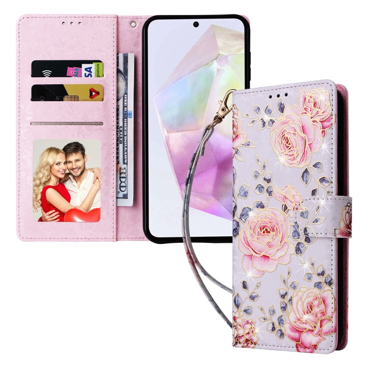 For Galaxy A26 5G Bronzing Painting RFID Leather Phone Case