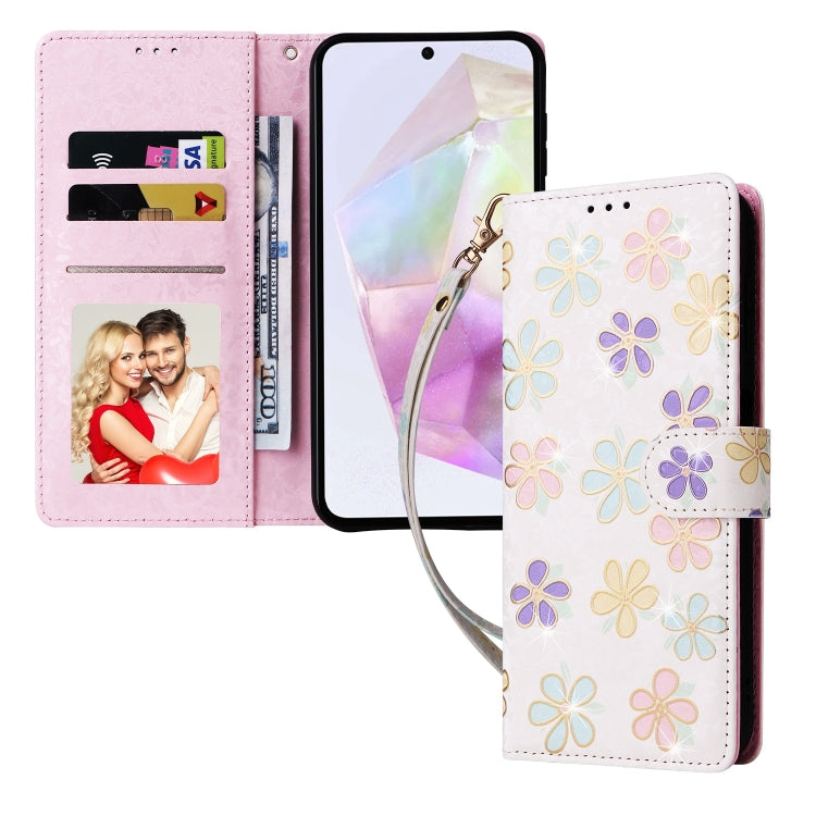 For Galaxy A26 5G Bronzing Painting RFID Leather Phone Case