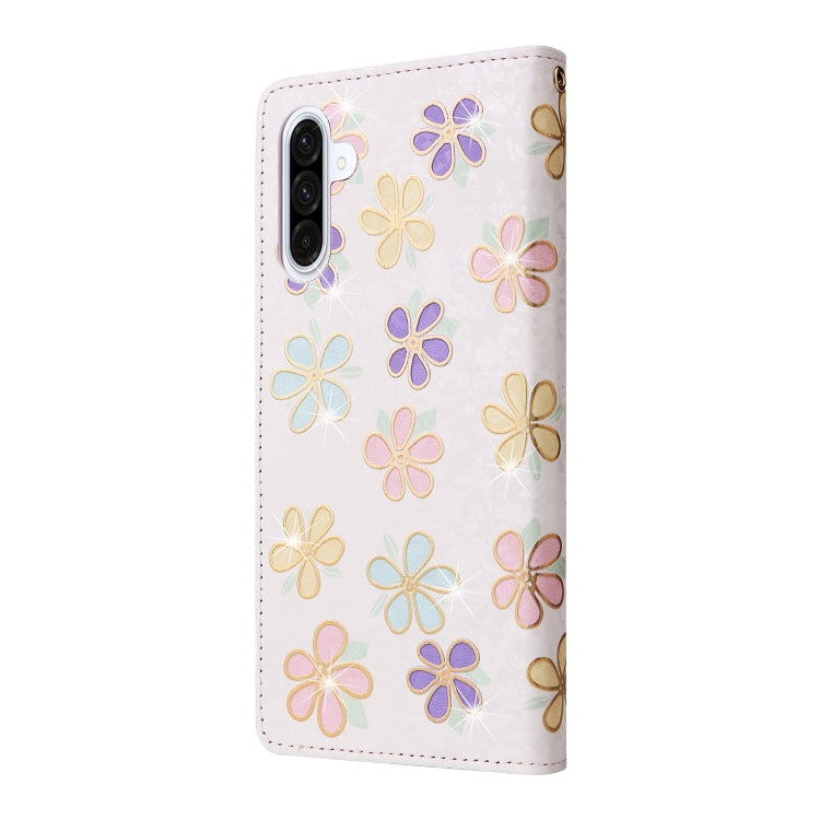 For Galaxy A26 5G Bronzing Painting RFID Leather Phone Case