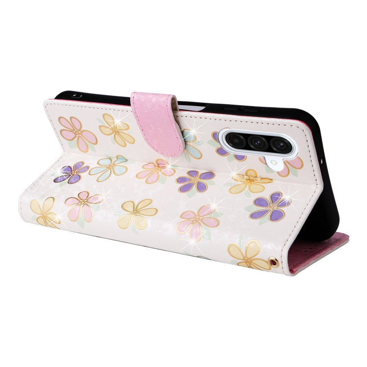 For Galaxy A26 5G Bronzing Painting RFID Leather Phone Case