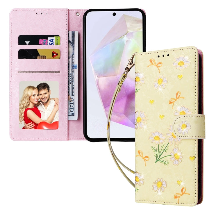 For Galaxy A26 5G Bronzing Painting RFID Leather Phone Case