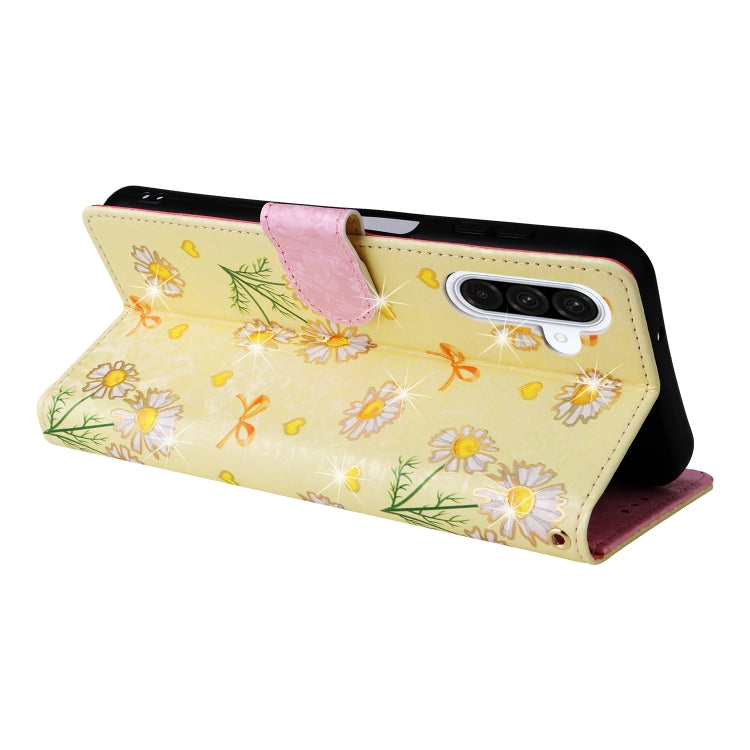 For Galaxy A26 5G Bronzing Painting RFID Leather Phone Case