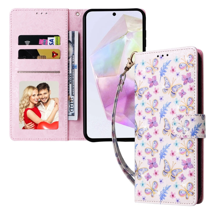 For Galaxy A26 5G Bronzing Painting RFID Leather Phone Case