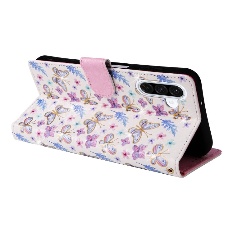 For Galaxy A26 5G Bronzing Painting RFID Leather Phone Case