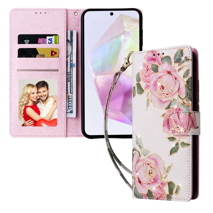 For Galaxy A26 5G Bronzing Painting RFID Leather Phone Case
