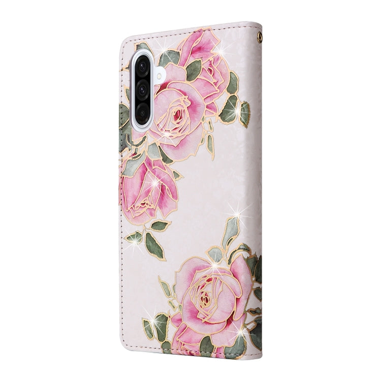 For Galaxy A26 5G Bronzing Painting RFID Leather Phone Case